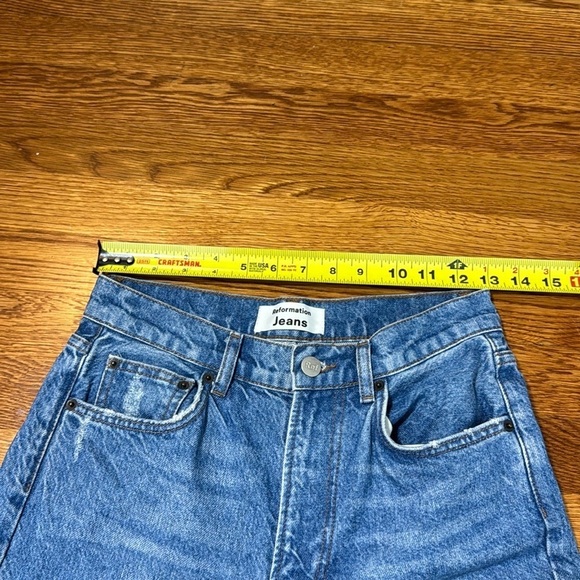 Reformation Julia High Cigarette Jeans Sonoma Destroyed Size 26 - Picture 10 of 13
